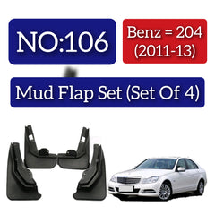 Mercedes Benz 204 (2011-13) Mud Flap Set (Set of 4) Tag 106