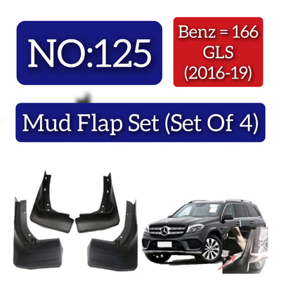 Mercedes Benz 166 GLS (2016-19) Mud Flap Set (Set of 4) Tag 125