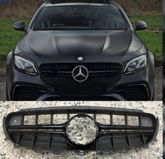 AMG E63 Black Chrome Show Grill Compatible With Mercedes Benz E-Class W213 (2016-2021) Tag 75