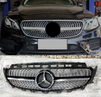 Diamond Black Chrome Show Grill Compatible With Mercedes Benz E-Class W213 (2016-2021) Tag 77