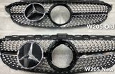 Show Grill Compatible With Mercedes Benz C-Class W205 Old And New Difference