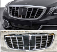 Silver Chrome Show Grill Compatible With Mercedes Benz S-Class W222 (2016-2020) Tag 34