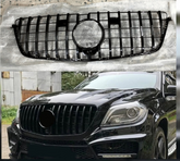 GTR Black Chrome Show Grill Compatible With Mercedes Benz GL-Class W166 Tag 183