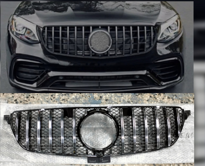 GTR Silver Chrome Show Grill Compatible With Mercedes Benz GLE-Class W166 (2016-2020) Tag 190