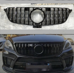 GTR Black Chrome Show Grill Compatible With  Mercedes  Benz GLE-Class W166 (2016-2020) Tag 191