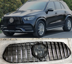 AMG Version GTR Silver Chrome Show Grill Compatible With Mercedes Benz GLE-Class W167(2019-2023 ) Tag 95