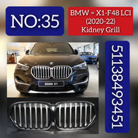 Kidney Grill 51138493451 Compatible With BMW X1-F48 LCI (2020-22) Tag 35