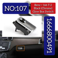 MERCEDES Benz GLS W166 T-2 Glow Box Switch Black Chrome 1666800491 Tag-SW-107