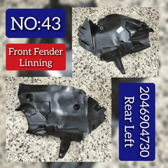 Rear Left Fender Liner 2046904730 Compatible With MERCEDES-BENZ C-CLASS W204 Tag-FEM-43