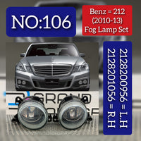 Fog Lamp Fog Light Compatible With MERCEDES-BENZ E-CLASS W212 2010-2013 Fog Lamp Fog Light Left 2128200956 & Right 2128201056 A2128200956 Tag-FO-106