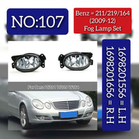 Fog Lamp Fog Light Compatible With MERCEDES-BENZ E-CLASS W211 / M-CLASS W164 Fog Lamp Fog Light Left 1698201556 & Right 1698201656 A1698201556 Tag-FO-107