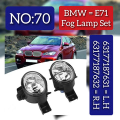 Fog Lamp Fog Light Compatible With BMW X6 E71 Fog Lamp Fog Light Left 63177187631 & Right 63177187632 Tag-FO-70