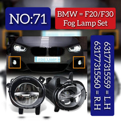 Fog Lamp Fog Light Compatible With BMW 3 Series F30/F20 Fog Lamp Fog Light Left 63177315559 & Right 63177315560 Tag-FO-71