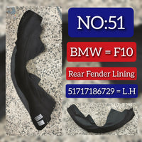 Rear Left Fender Liner 51712990089 Compatible With BMW 5 Series F10 Tag-FE-51