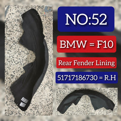 Rear Right Fender Liner 51717186730 Compatible With BMW 5 Series F10 Tag-FE-52