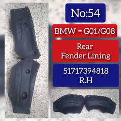 Rear Right Fender Liner 51717394818 Compatible With BMW X3 G01 Tag-FE-54