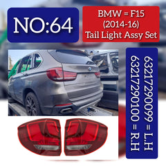 Tail Light Rear Lamp Compatible With BMW X5 F15 (2014-2016) Tail Light Rear Lamp Left 63217290099 63217470885 & Right 63217290100 63217470886 Tag-TLB-64