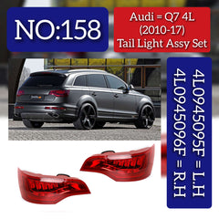 Tail Light Rear Lamp Compatible With AUDI Q7 4L (2010-2017) Tail Light Rear Lamp Left 4L0945096F & Right 4L0945095F