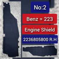 Engine Shield Splash Guard Right 2236805800 Compatible With MERCEDES-BENZ S-CLASS W223 Tag No.2