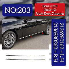 Front Door Chrome Left 2136980162 & Right 2136980262 Compatible With MERCEDES BENZ E-CLASS W213 2016-2019 Tag No.203