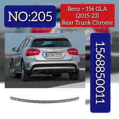 Rear Trunk Chrome 1568850011 Compatible With MERCEDES BENZ GLA-CLASS W156 2015-2023 Tag No.205