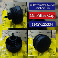 Oil Filter Housing Cap 11427525334 Compatible With BMW 3 Series (E90) & 3 Series (F30, F80) & 5 Series (E60) & 5 Series (F10) & 7 Series (F01, F02, F03, F04) & X3 (E83) & X3 (F25) & X5 (E70) & Z4 Roadster (E89)