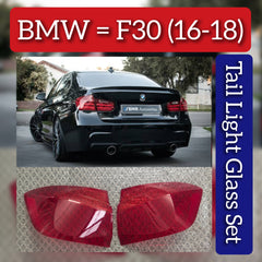 Tail Light Glass Compatible With BMW 3 Series F30 (2016-2018)