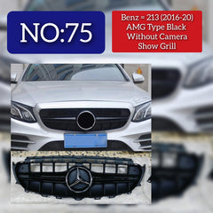 AMG E63 Black Chrome Show Grill Compatible With Mercedes Benz E-Class W213 (2016-2021) Tag 75