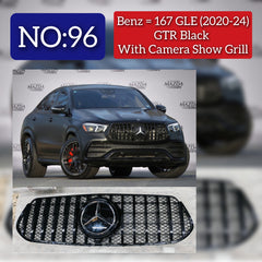 AMG Version GTR Black Chrome Show Grill Compatible With Mercedes Benz GLE-Class W167 (2019-2023 ) Tag 96
