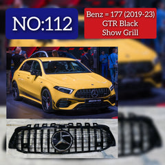 GTR Black Chrome Show Grill Compatible With Mercedes Benz A-Class W177 (2019-2023) Tag 112