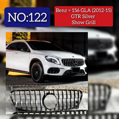 LCI GTR Silver Chrome Show Grill Compatible With Mercedes Benz GLA-Class W156 (2017-2020) Tag 201
