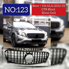 GTR Black Chrome Show Grill Compatible With Mercedes Benz GLA-Class W156 (2014-2016) Tag 128