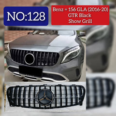 LCI GTR Black Chrome Show Grill Compatible With Mercedes Benz GLA-Class W156 (2017-2020) Tag 128