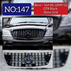 GTR Black Chrome Show Grill Compatible With Mercedes Benz ML-Class W164 (2009-2012) Tag 147