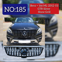 GTR Silver Chrome Show Grill Compatible With Mercedes Benz GLS-Class W166 Tag 185