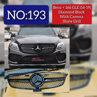Diamond Black Chrome Show Grill Compatible With Mercedes Benz GLE-Class W166 (2016-2020) Tag 193