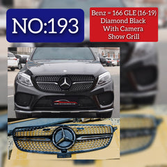 Diamond Black Chrome Show Grill  Compatible With  Mercedes Benz GLE-Class W166  (2016-2020) Tag 193