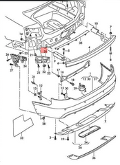 Rear Bumper Bracket Left 4F0807897B Right 4F0807898B Compatible With Audi A6 4F(2009-2011)