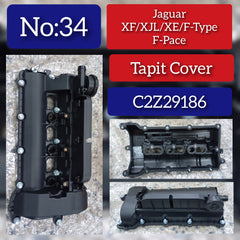 Tappet Cover Packing (Engine Valve Cover Gasket) C2Z29186 Compatible With JAGUAR F-TYPE Convertible (X152) & F-TYPE Coupe (X152) & LAND ROVER DISCOVERY V (L462) & RANGE ROVER SPORT II (L494) Tag No.34
