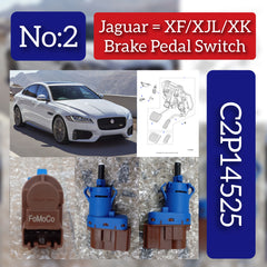 Brake Pedal Stop Switch C2P14525 Compatible With JAGUAR & XF I (X250) & XJ (X351) & XK II Convertible (X150) & XK II Coupe (X150)