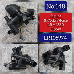 Elbow (Thermostat) LR105974 JDE36843 JDE38476 JDE39871 JDE40345 Compatible With Land Rover RANGE ROVER VELAR (L560) & F-PACE (X761), XE (X760), XF II (X260) Tag No.148