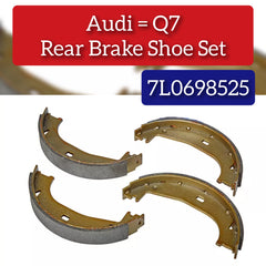 Rear Parking Brake Shoe Set 1644200620 7L698525 Compatible With AUDI Q7 (4LB) & MERCEDES-BENZ GL-CLASS (X164) & M-CLASS (W164) & R-CLASS (W251, V251) & VW TOUAREG (7LA, 7L6, 7L7)