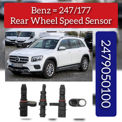 Rear Left/Right ABS Wheel Speed Sensor 2479050100 & A2479050100 Compatible With MERCEDES-BENZ & A-CLASS (W177) & A-CLASS Saloon (V177) & GLA (H247) & GLB (X247)