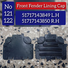 Front fender Liner Cap Left 51717143849 Right 51717143850 Compatible With BMW & BMW 3 SERIES E90 2006-2012 Tag No.121&122