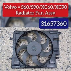 Engine Radiator Cooling Fan Assembly 31657360 & 32249742 Compatible With VOLVO S90 II (234) V90 II Estate (235) XC60 II (246) XC90 II (256)