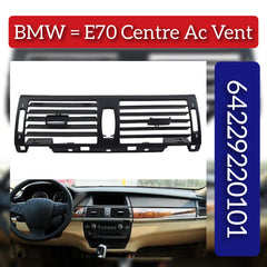 Black Ac Vent Grille Center 64229220101 & Right 64229227768 & Left 64229227767 & Rear 64226954953 Compatible With BMW X5 E70