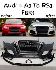 Front Bumper Kit Compatible With Audi A3 To RS 3 {2013-2016} FBK.1