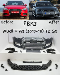 Front Bumper Kit Compatible With Audi A4 To S3 {2017-2019} FBK.3
