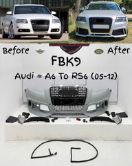 Front Bumper Kit Compatible With Audi A6 B8 To RS6 {2005-2012} FBK.9