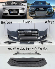 Front Bumper Kit Compatible With Audi A6 To S6 {2013-2015} FBK.10